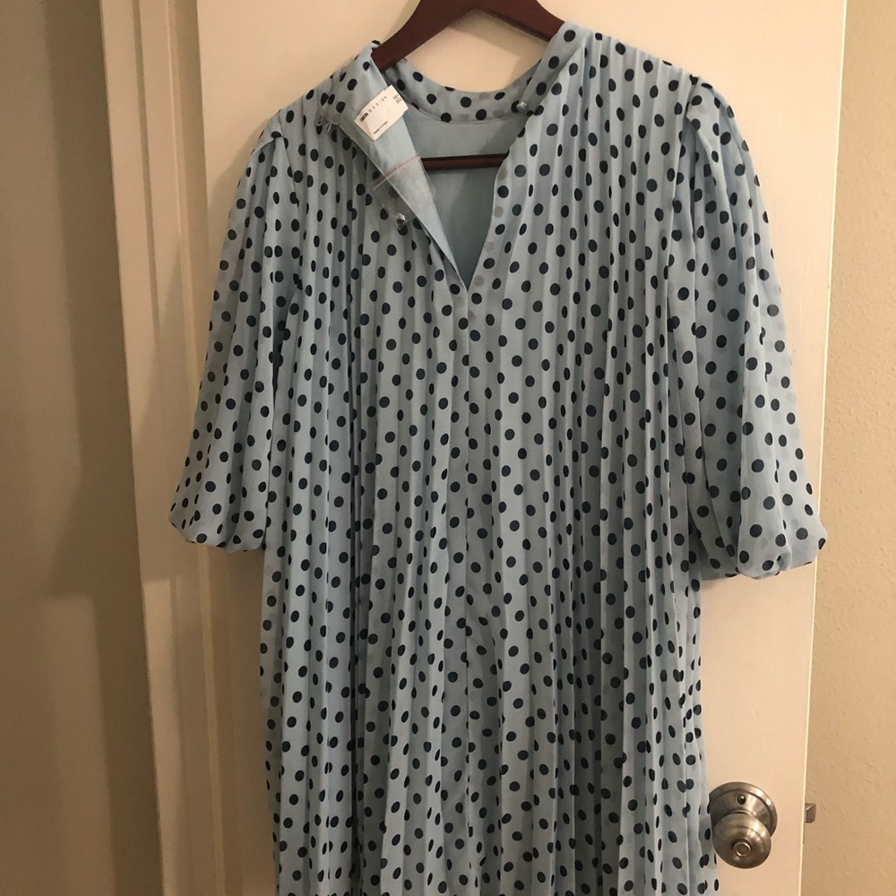 Blue dotted dress - Picture 4 of 5
